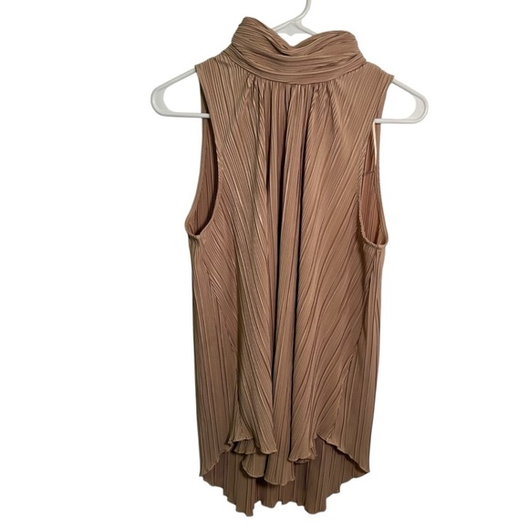 Joseph A. Sleeveless Plisse Blouse Beige XL - Picture 1 of 11